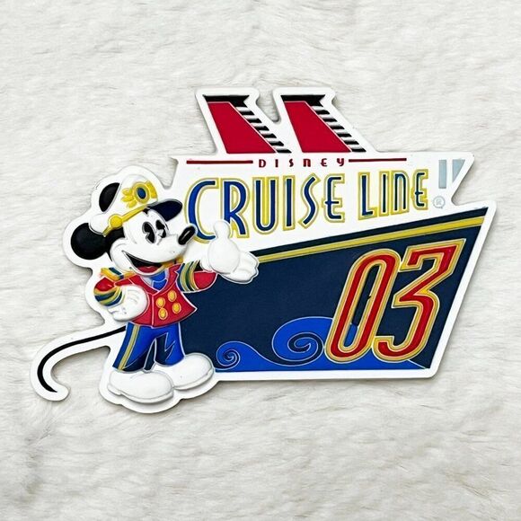 🔮 5/$25 Disney‎ Cruise Line Mickey Mouse 2003 Soft Plastic Magnet - Picture 1 of 3